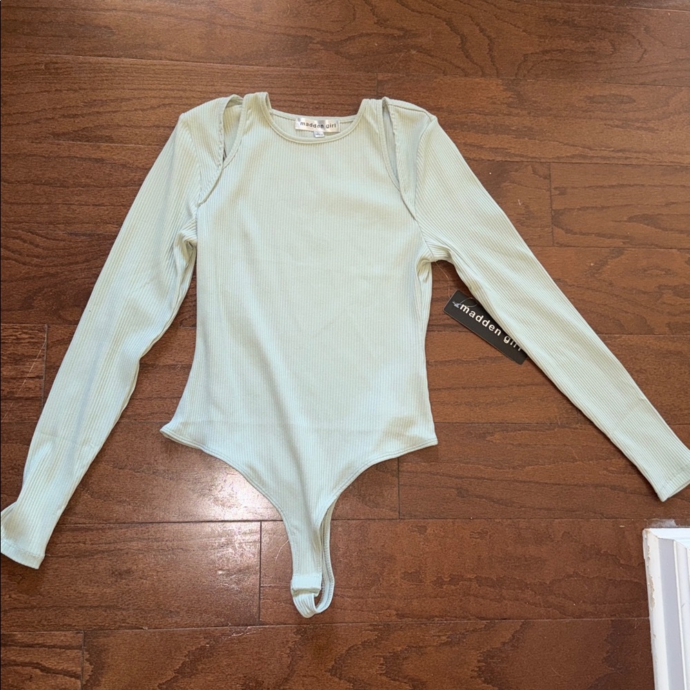 Madden Girl Juniors' Cut-Out Long-Sleeve Bodysuit - Picture 8 of 8